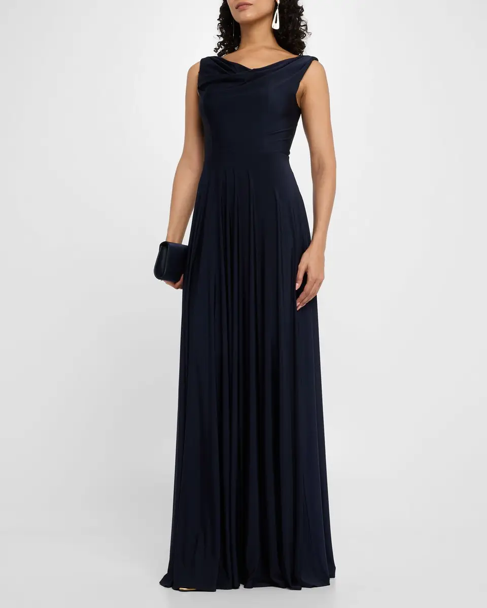 BLACK HALO Jacqueline Cowl-Neck Jersey Gown | Thumbnail 4 BLACK HALO Jacqueline Cowl-Neck Jersey Gown | Thumbnail 4