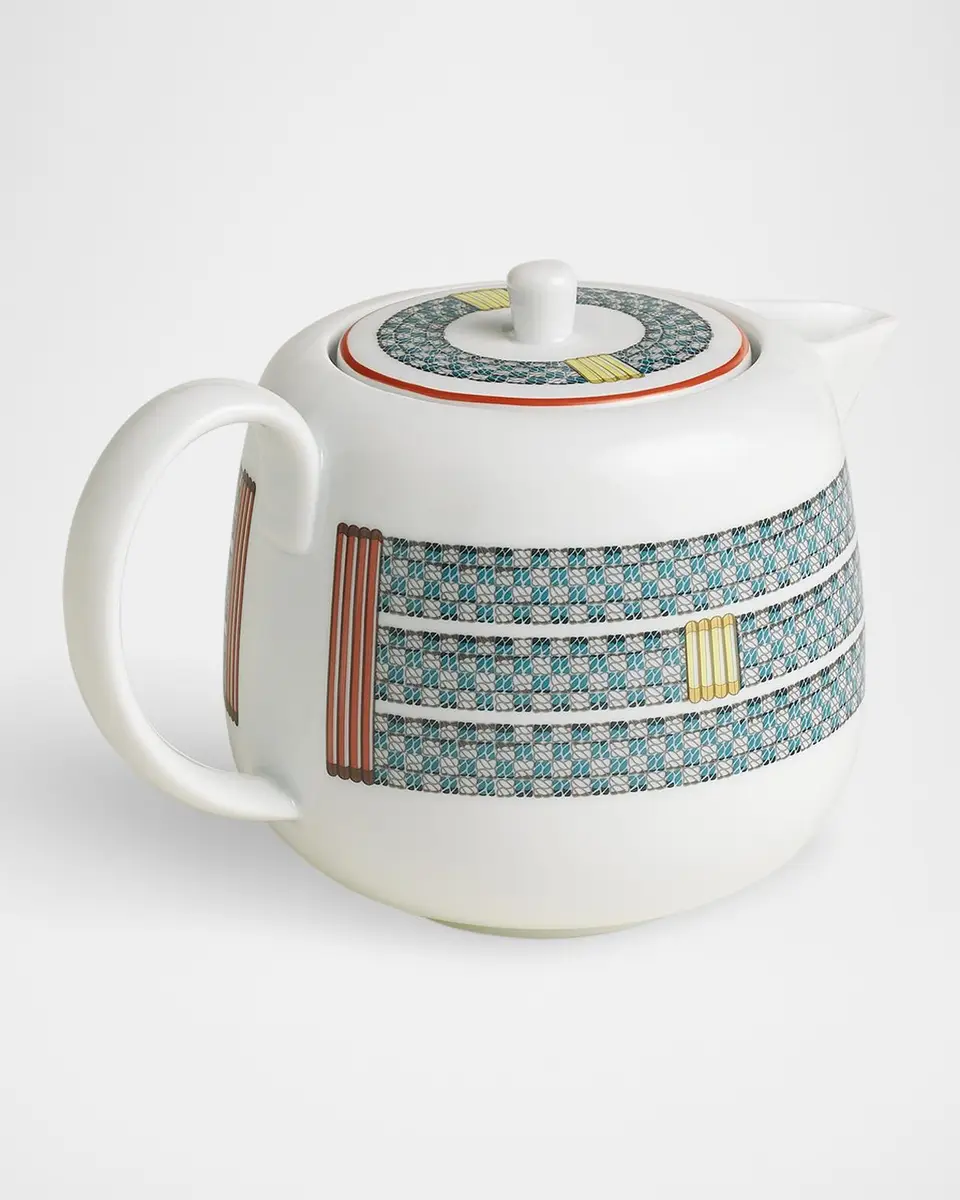HERMÈS Tressages Equestres 6-Cup Teapot with Filter | Thumbnail 2 HERMÈS Tressages Equestres 6-Cup Teapot with Filter | Thumbnail 2