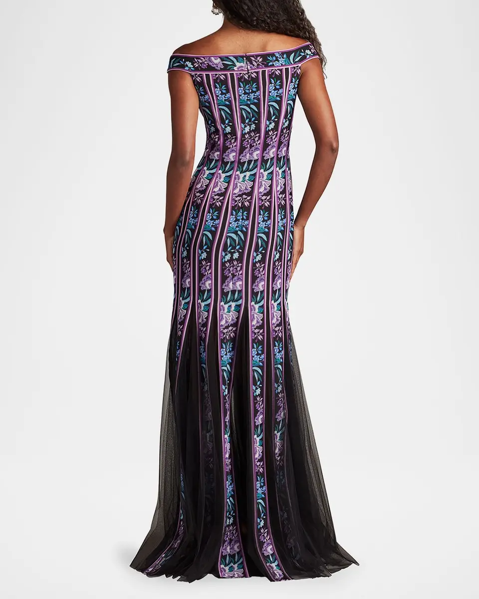 Tadashi Shoji Off-Shoulder Godet Gown | Thumbnail 3 Tadashi Shoji Off-Shoulder Godet Gown | Thumbnail 3
