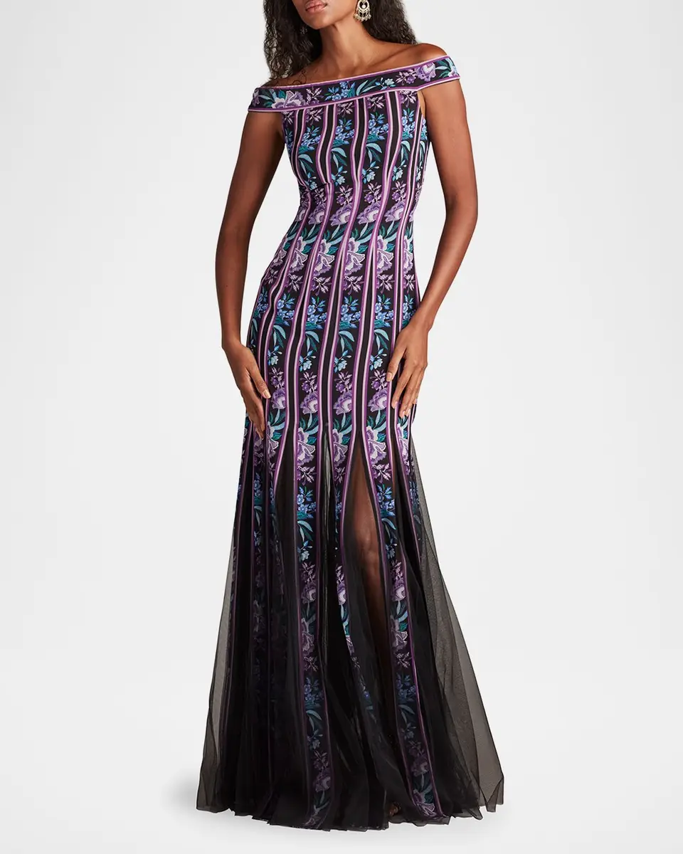 Tadashi Shoji Off-Shoulder Godet Gown | Thumbnail 6 Tadashi Shoji Off-Shoulder Godet Gown | Thumbnail 6