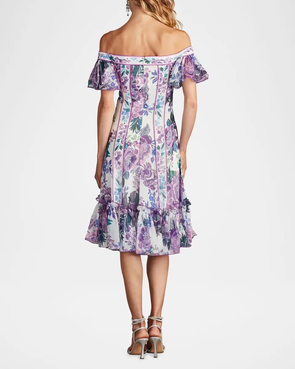 Tadashi Shoji Off-Shoulder Empire Flounce Dress | Thumbnail 3 Tadashi Shoji Off-Shoulder Empire Flounce Dress | Thumbnail 3