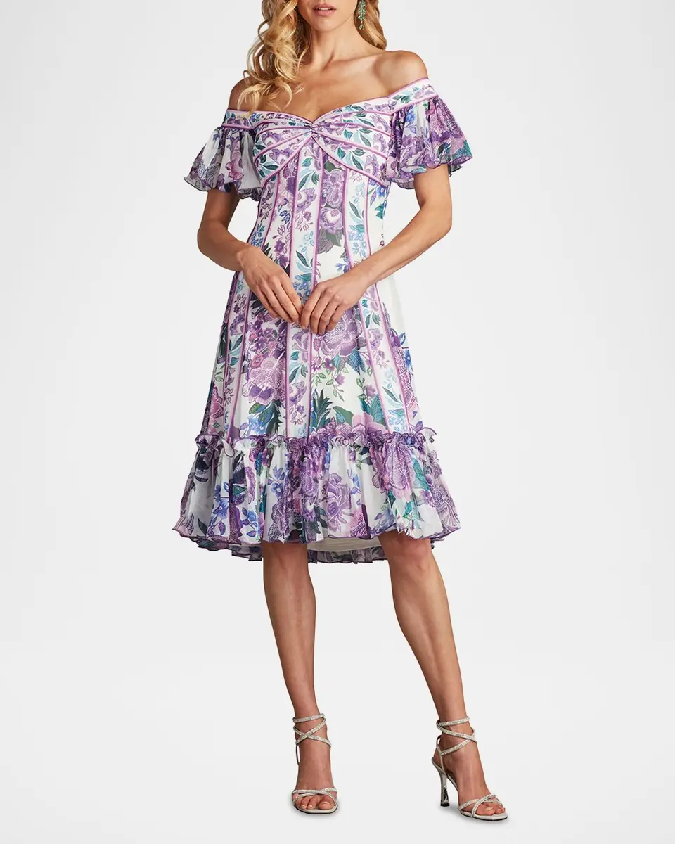 Tadashi Shoji Off-Shoulder Empire Flounce Dress | Thumbnail 4 Tadashi Shoji Off-Shoulder Empire Flounce Dress | Thumbnail 4