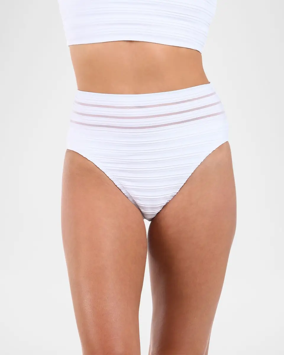 La Blanca Fluid Lines High-Waist Bikini Bottoms | Thumbnail 2 La Blanca Fluid Lines High-Waist Bikini Bottoms | Thumbnail 2