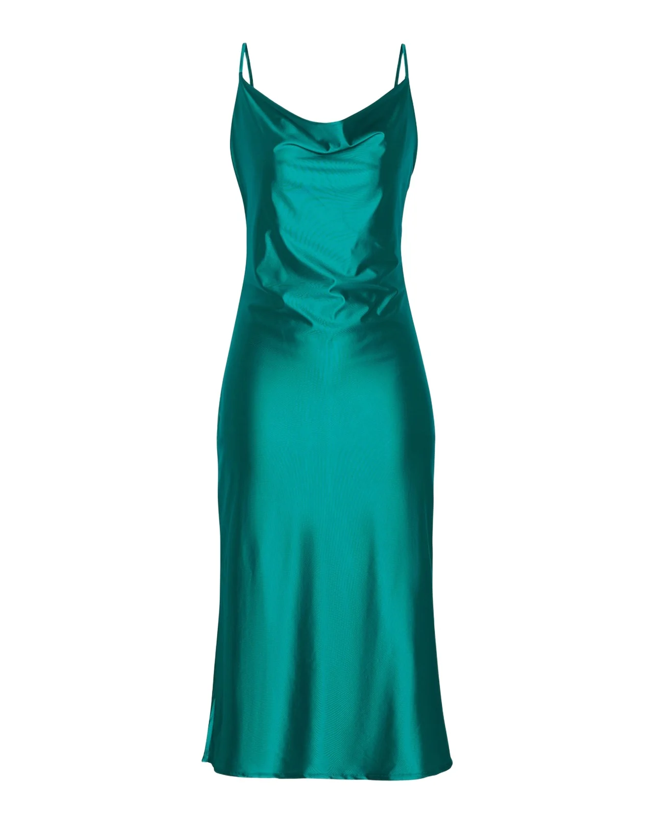 La Blanca Earth Goddess Cowl-Neck Dress