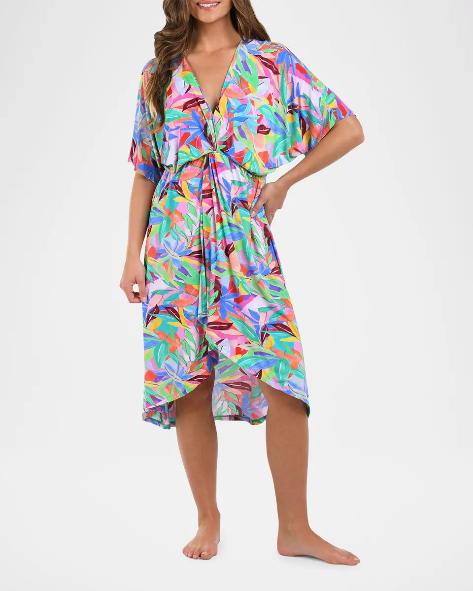 La Blanca Tropi-Flage Twist Sun Dress Coverup | Thumbnail 2