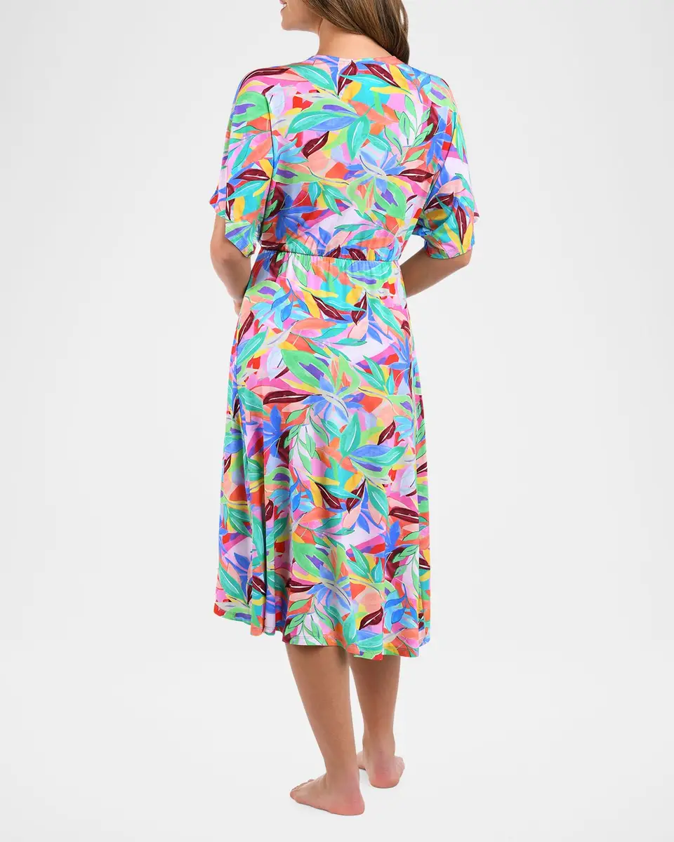 La Blanca Tropi-Flage Twist Sun Dress Coverup | Thumbnail 3