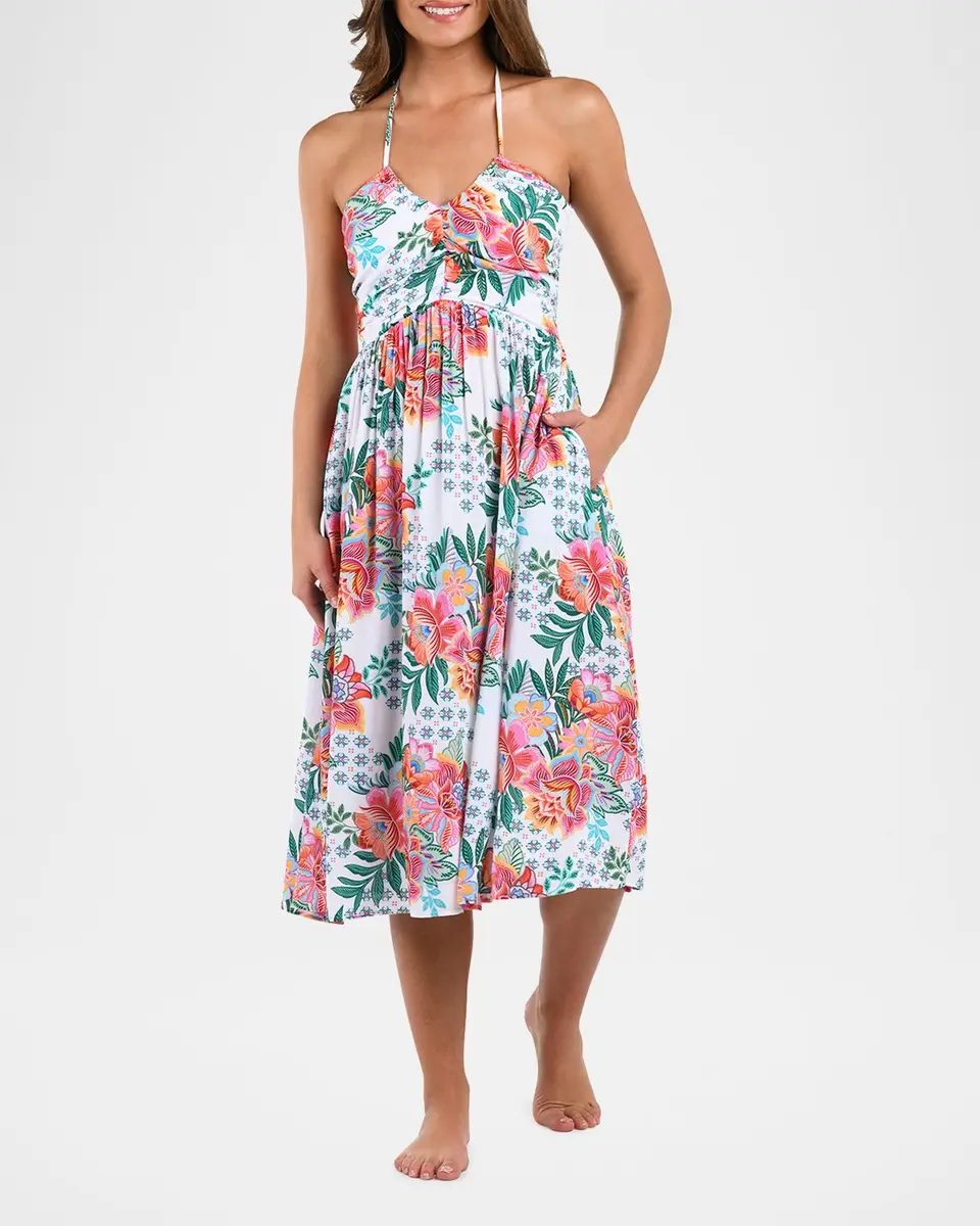 La Blanca Riviera Halter Mid-Calf Sun Dress Coverup | Thumbnail 2 La Blanca Riviera Halter Mid-Calf Sun Dress Coverup | Thumbnail 2