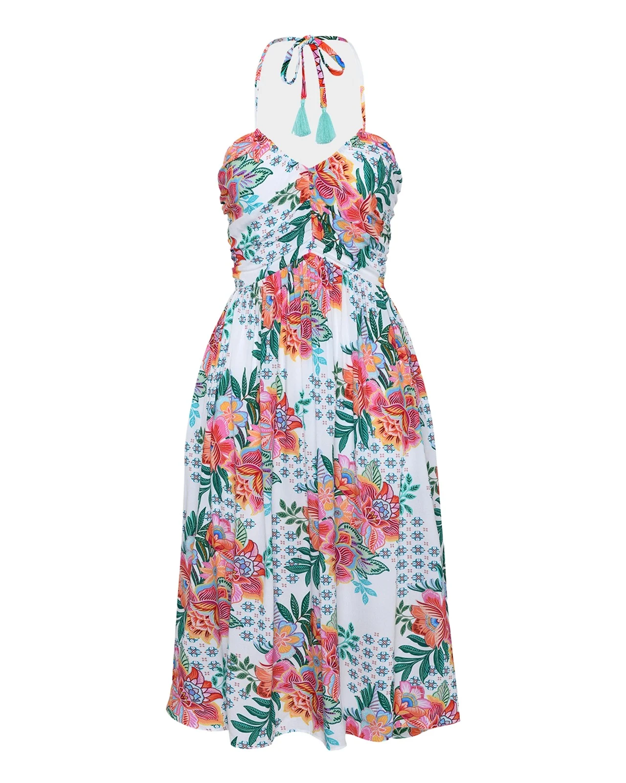 La Blanca Riviera Halter Mid-Calf Sun Dress Coverup
