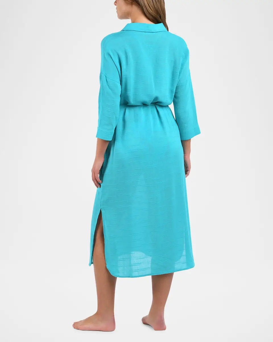 La Blanca Sea Cove Midi Shirtdress Coverup | Thumbnail 3
