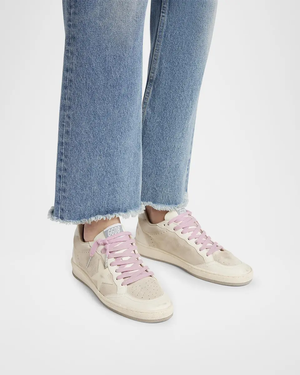 Golden Goose Ball Star Mixed Leather Low-Top Sneakers | Thumbnail 2