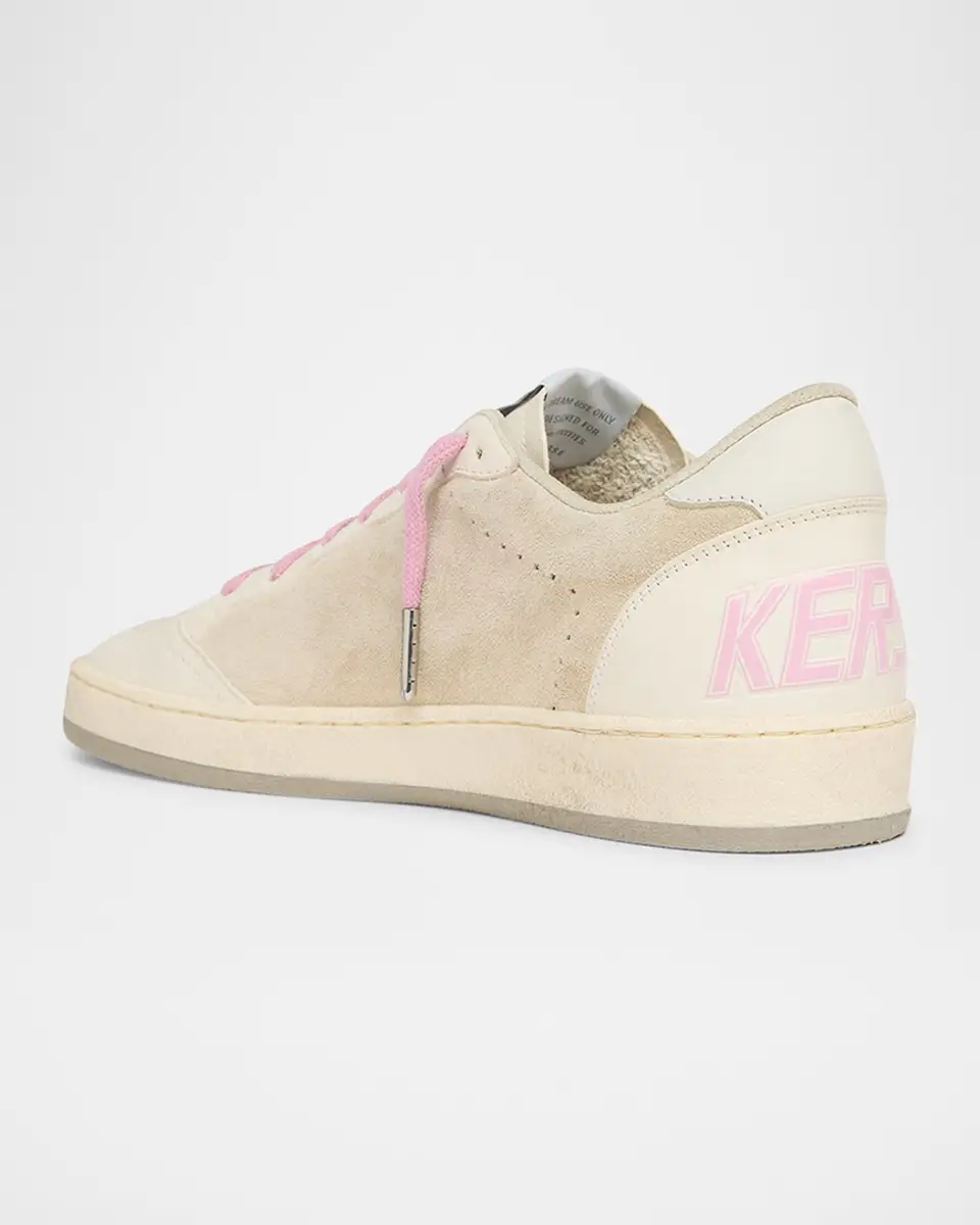 Golden Goose Ball Star Mixed Leather Low-Top Sneakers | Thumbnail 4