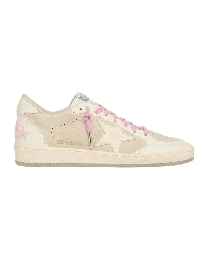 Ball Star Mixed Leather Low-Top Sneakers Ball Star Mixed Leather Low-Top Sneakers