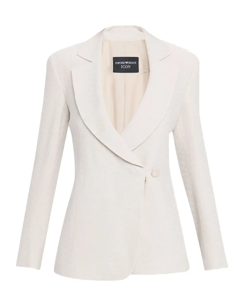 Emporio Armani Single-Button Armure Blazer | Image 1 Emporio Armani Single-Button Armure Blazer | Image 1