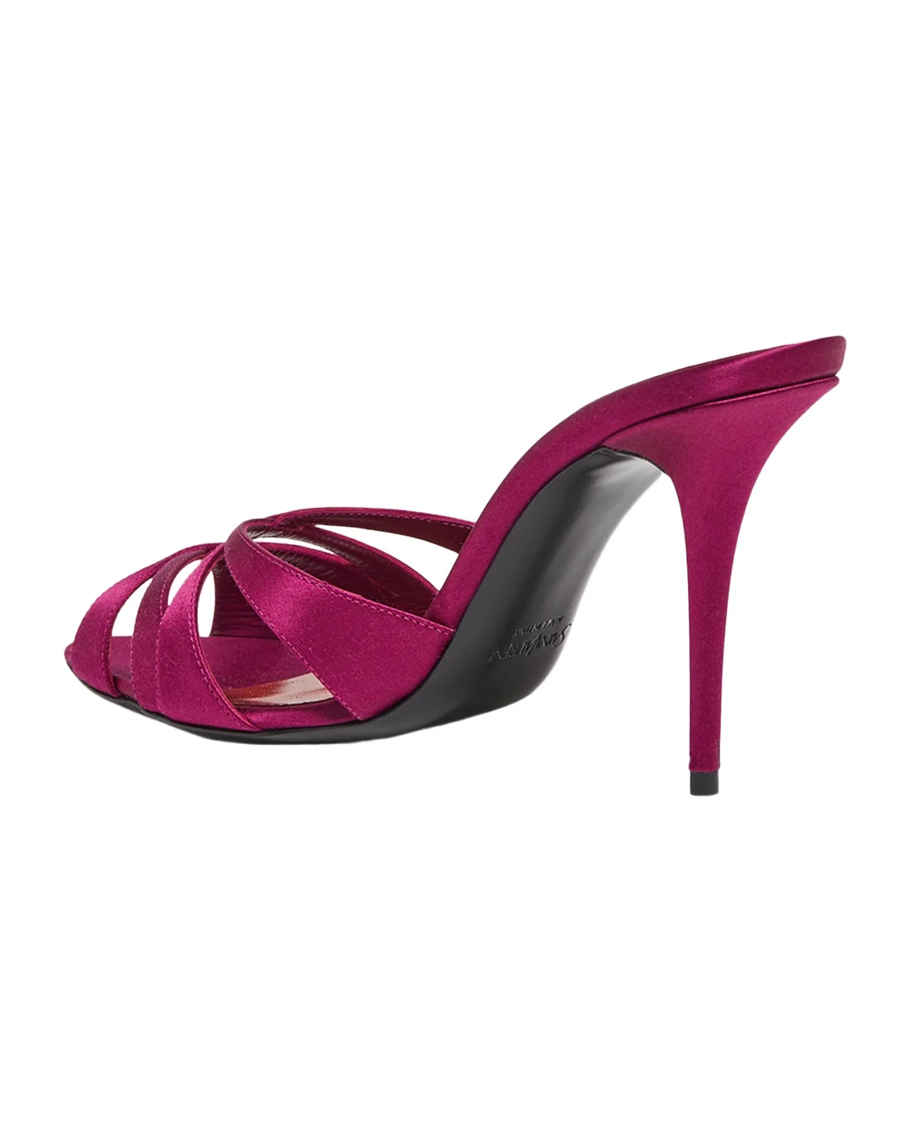 Saint Laurent 95mm Chandelle Satin Mules