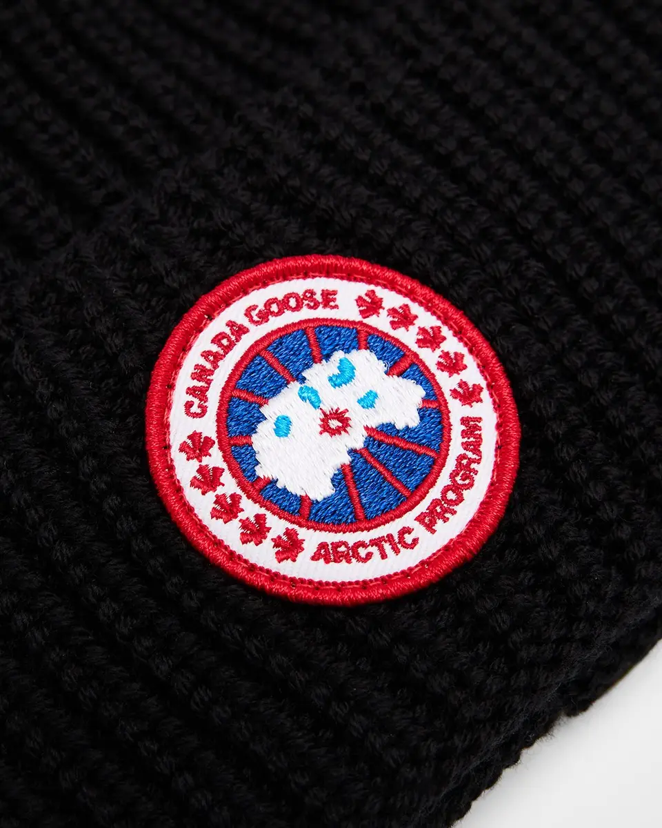 Canada Goose Men's Arctic Rib-Knit Wool Beanie Hat | Thumbnail 2