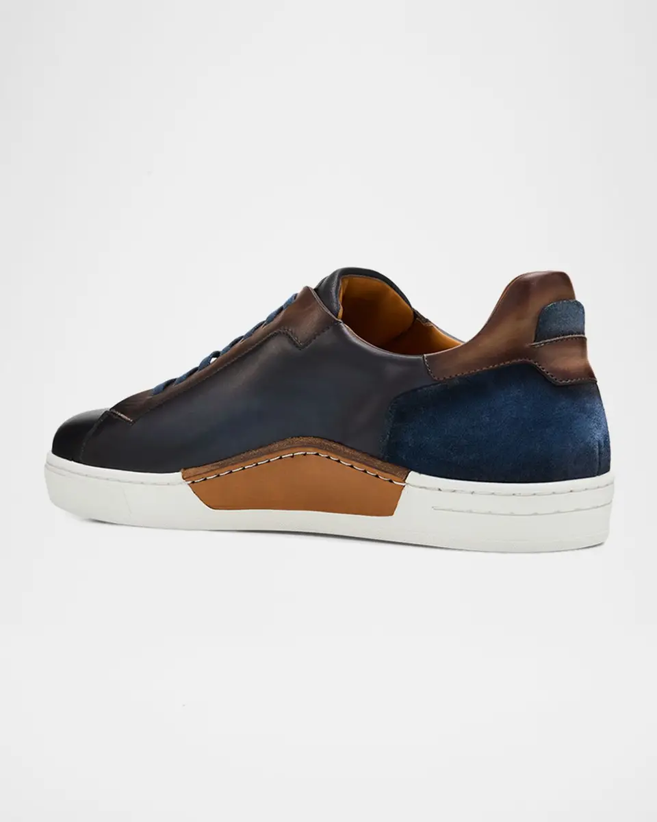 Magnanni Men's Amadeo Burnished Leather Low-Top Sneakers | Thumbnail 2 Magnanni Men's Amadeo Burnished Leather Low-Top Sneakers | Thumbnail 2