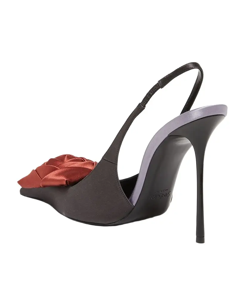 110mm Amalia Satin Slingback Pumps