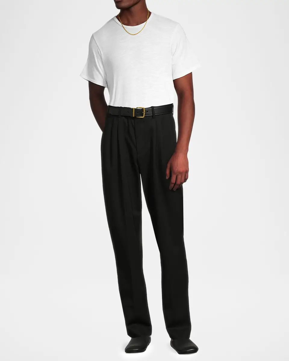 Vince Men's Double-Pleat Suiting Trousers | Thumbnail 2 Vince Men's Double-Pleat Suiting Trousers | Thumbnail 2