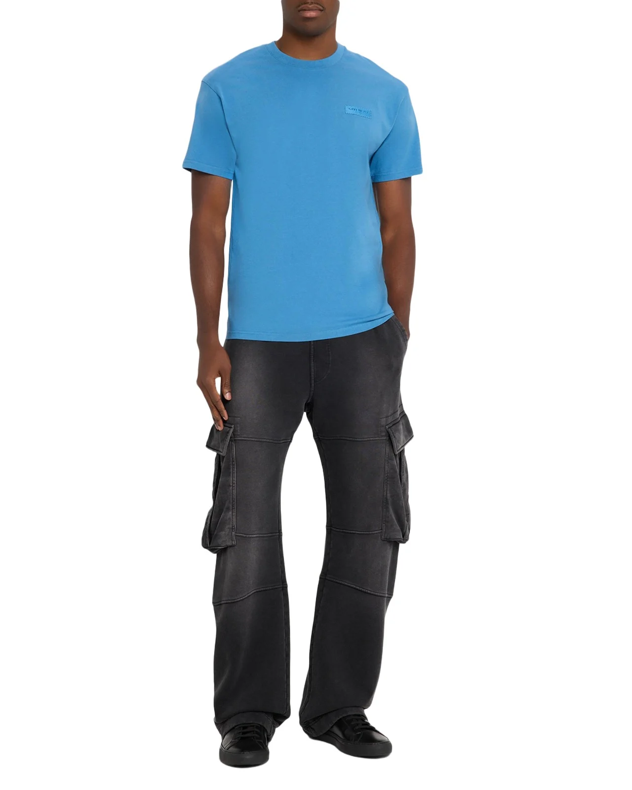 Men's Tonal Grosgrain Label Crewneck T-Shirt Men's Tonal Grosgrain Label Crewneck T-Shirt