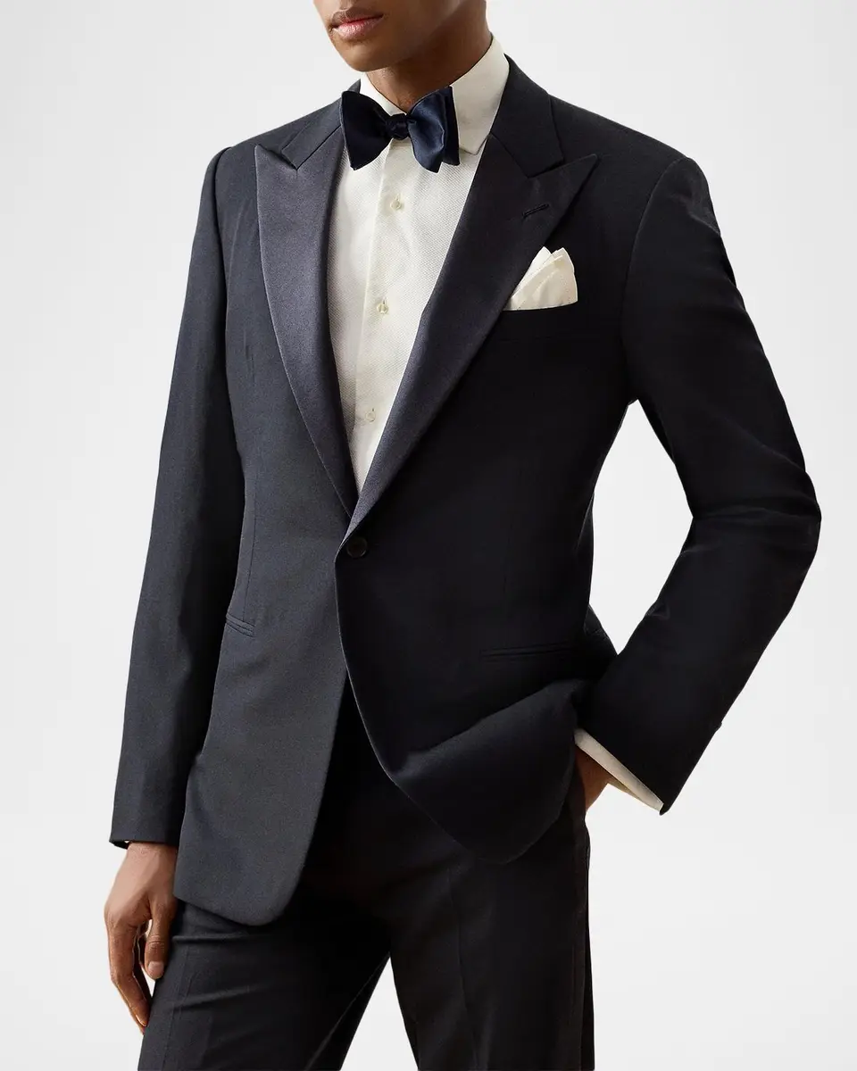 Ralph Lauren Purple Label Men's Gregory Hand-Tailored Peak Tuxedo | Thumbnail 4 Ralph Lauren Purple Label Men's Gregory Hand-Tailored Peak Tuxedo | Thumbnail 4