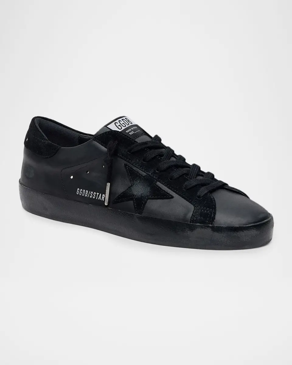 Golden Goose Men's Super-Star Napa Leather and Suede Low-Top Sneakers | Thumbnail 2