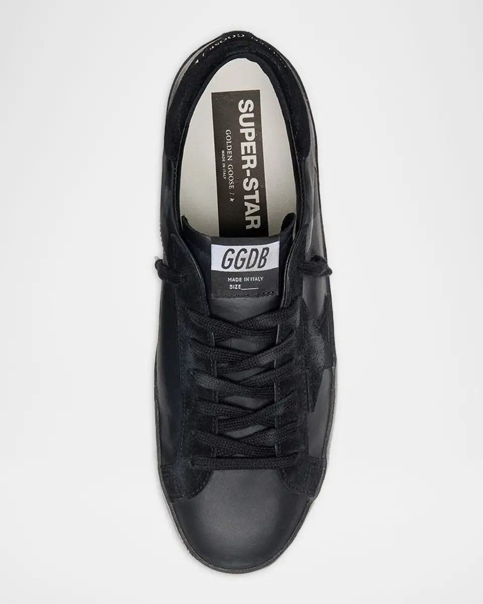 Golden Goose Men's Super-Star Napa Leather and Suede Low-Top Sneakers | Thumbnail 4