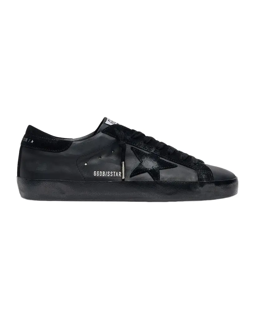 Golden Goose Men's Super-Star Napa Leather and Suede Low-Top Sneakers | Image 1 Golden Goose Men's Super-Star Napa Leather and Suede Low-Top Sneakers | Image 1