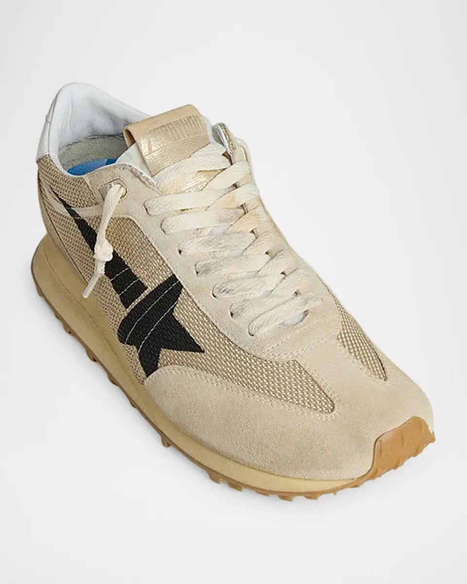 Golden Goose Men's Running Marathon Mesh and Suede Sneakers | Thumbnail 2 Golden Goose Men's Running Marathon Mesh and Suede Sneakers | Thumbnail 2