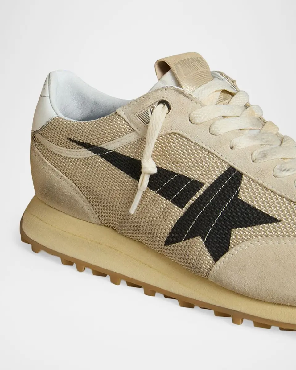 Golden Goose Men's Running Marathon Mesh and Suede Sneakers | Thumbnail 4 Golden Goose Men's Running Marathon Mesh and Suede Sneakers | Thumbnail 4