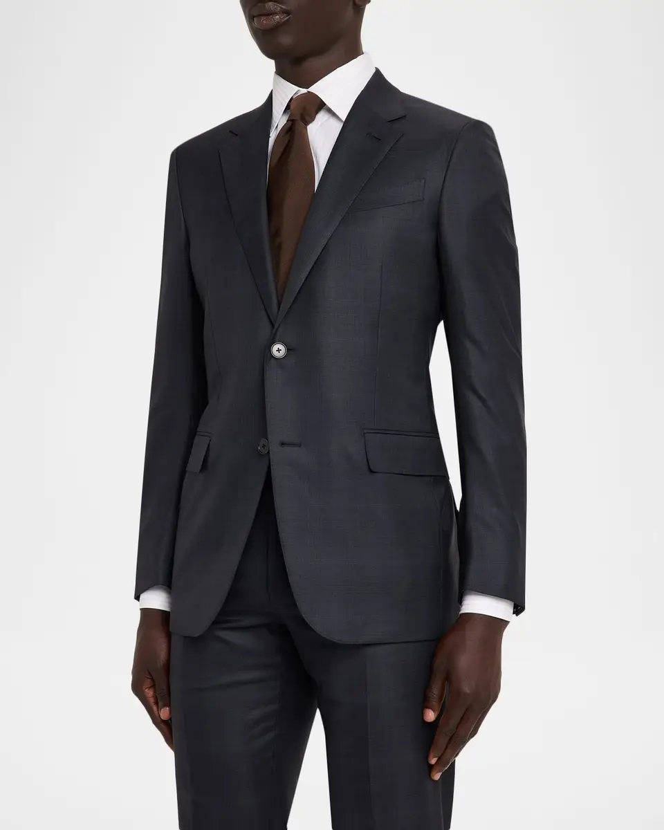 Zegna Men's 15milmil15 Wool Tonal Plaid Two-Piece Suit | Thumbnail 4