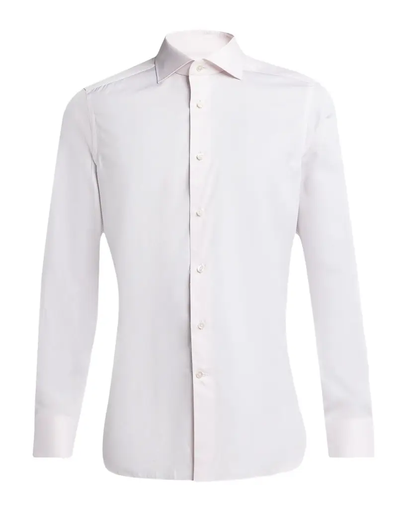 Zegna Men's Cotton Tonal Stripe Dress Shirt | Image 1 Zegna Men's Cotton Tonal Stripe Dress Shirt | Image 1