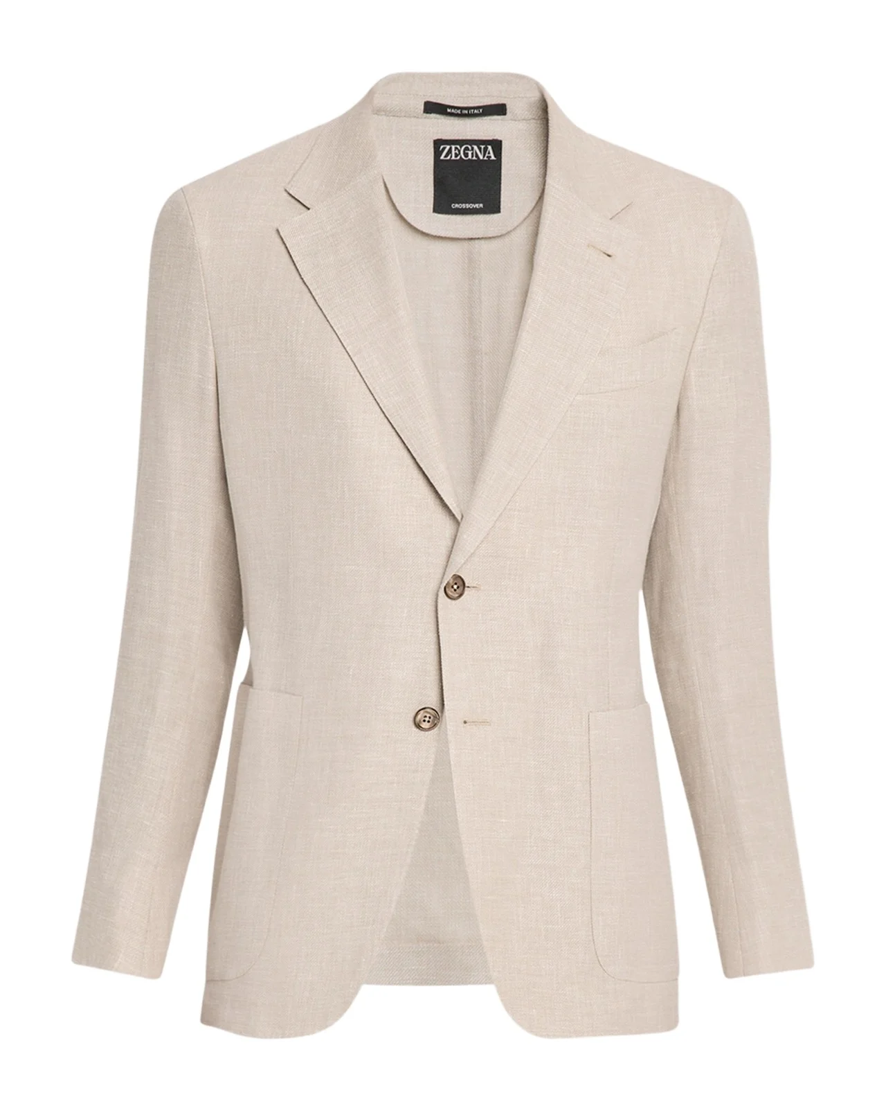 Zegna Men's Crossover Linen and Wool Single-Breasted Sport Coat