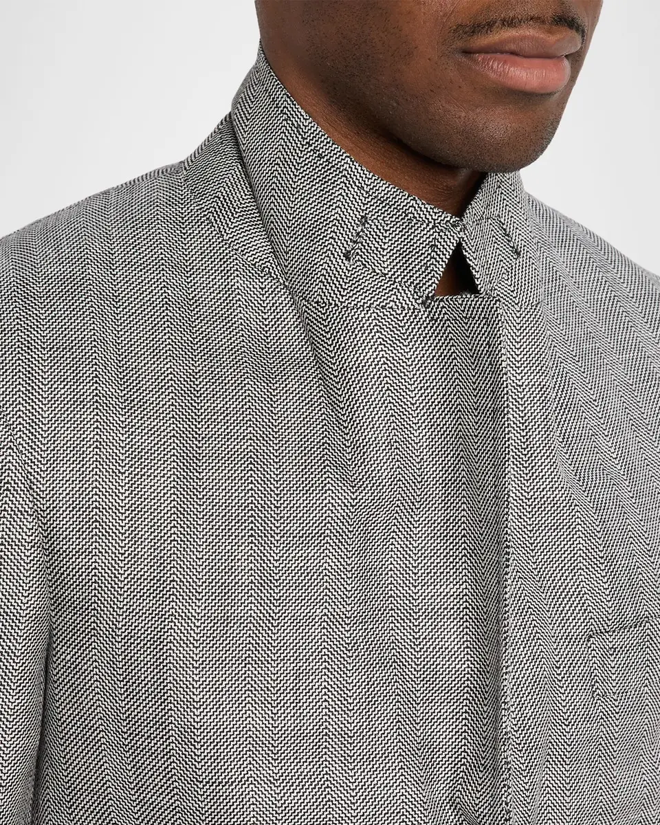 Tom Ford Men's Shelton Wool and Linen Chevron Sport Coat | Thumbnail 7 Tom Ford Men's Shelton Wool and Linen Chevron Sport Coat | Thumbnail 7