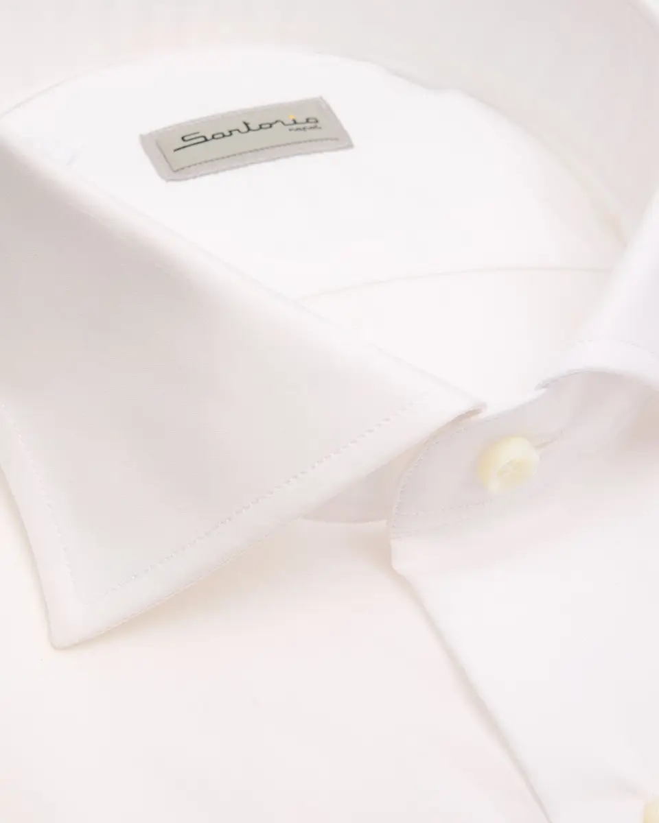 Sartorio Men's Solid Cotton Spread-Collar Dress Shirt | Thumbnail 2