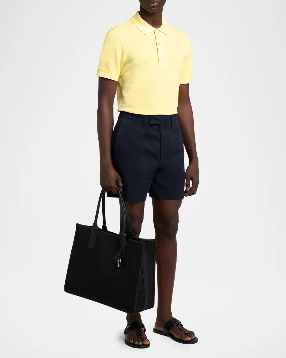 Tom Ford Men's Canvas and Leather East-West Tote Bag | Thumbnail 5 Tom Ford Men's Canvas and Leather East-West Tote Bag | Thumbnail 5
