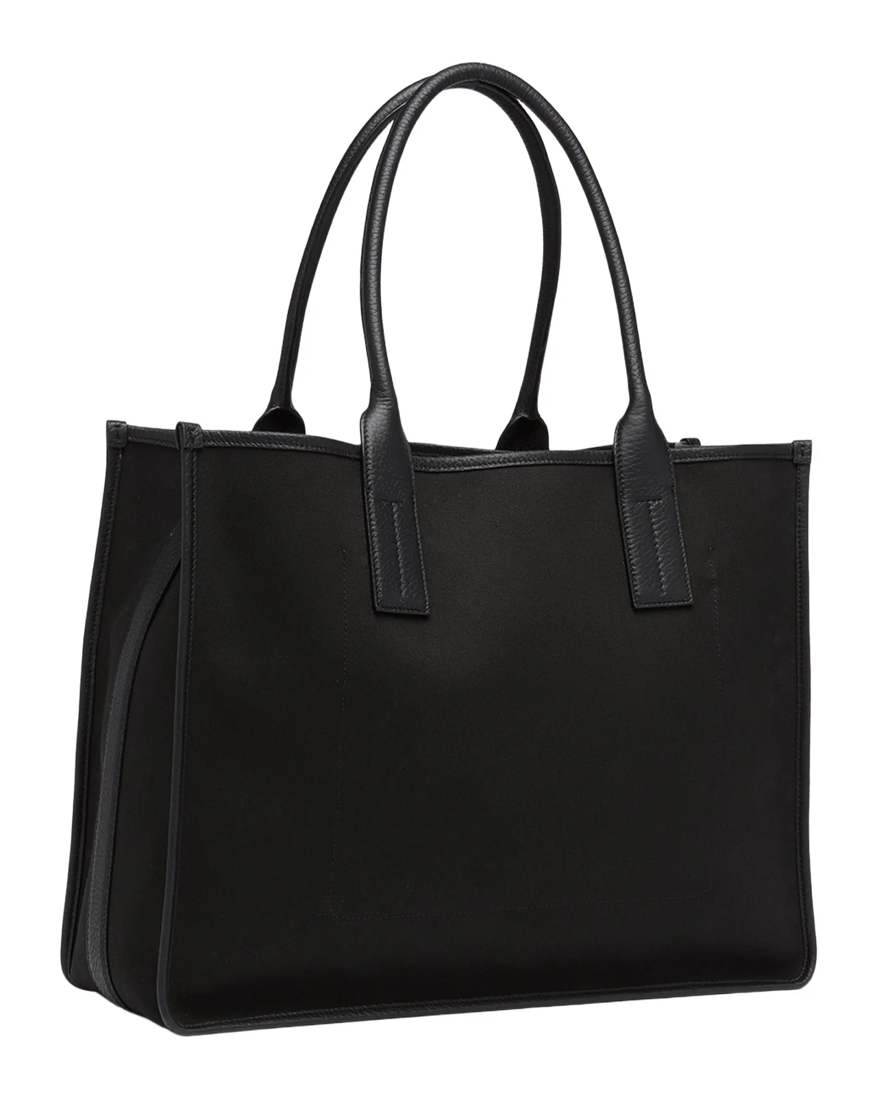 Men's Canvas and Leather East-West Tote Bag Men's Canvas and Leather East-West Tote Bag