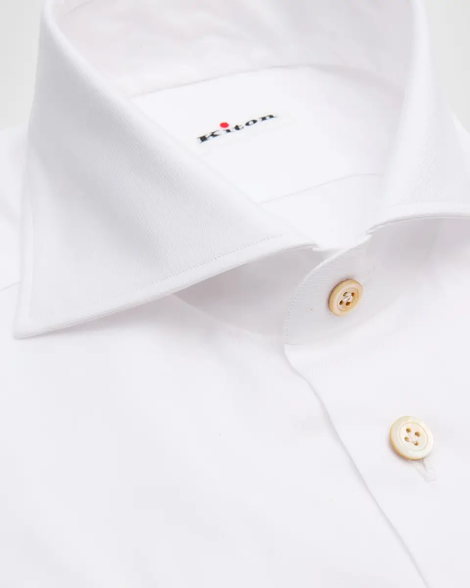 Kiton Men's Solid Cotton Classic-Fit Dress Shirt | Thumbnail 2 Kiton Men's Solid Cotton Classic-Fit Dress Shirt | Thumbnail 2