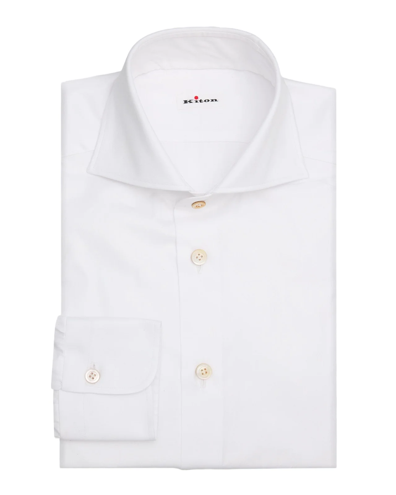 Kiton Men's Solid Cotton Classic-Fit Dress Shirt