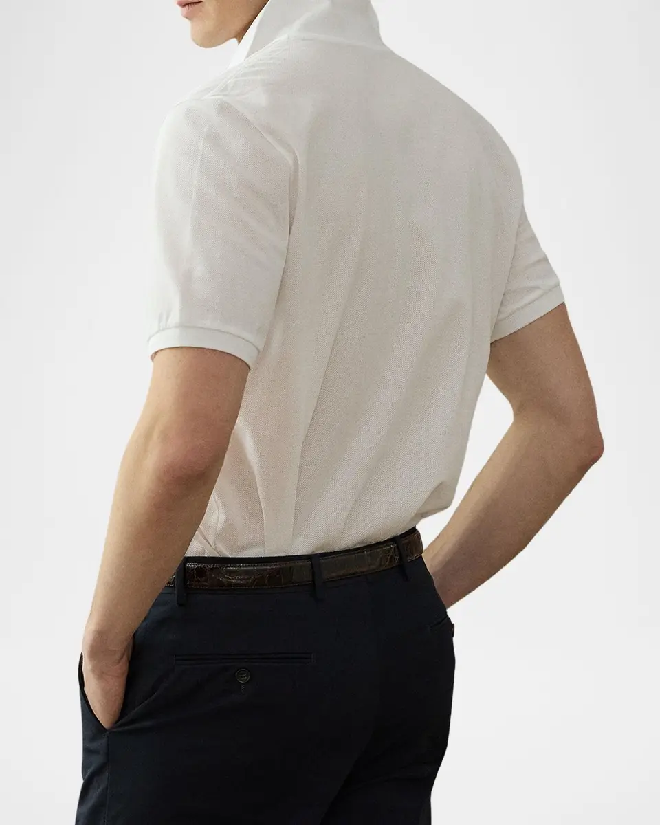 Ralph Lauren Purple Label Men's Custom Slim Fit Piqué Polo Shirt | Thumbnail 3