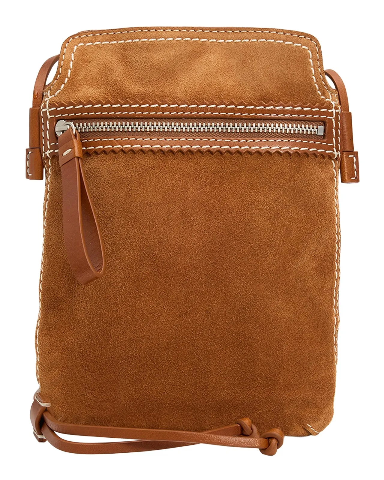 Men's Suede Leather-Trim Crossbody Bag Men's Suede Leather-Trim Crossbody Bag