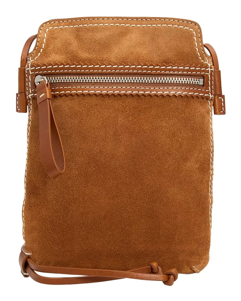 Dries Van Noten Men's Suede Leather-Trim Crossbody Bag | Image 1 Dries Van Noten Men's Suede Leather-Trim Crossbody Bag | Image 1