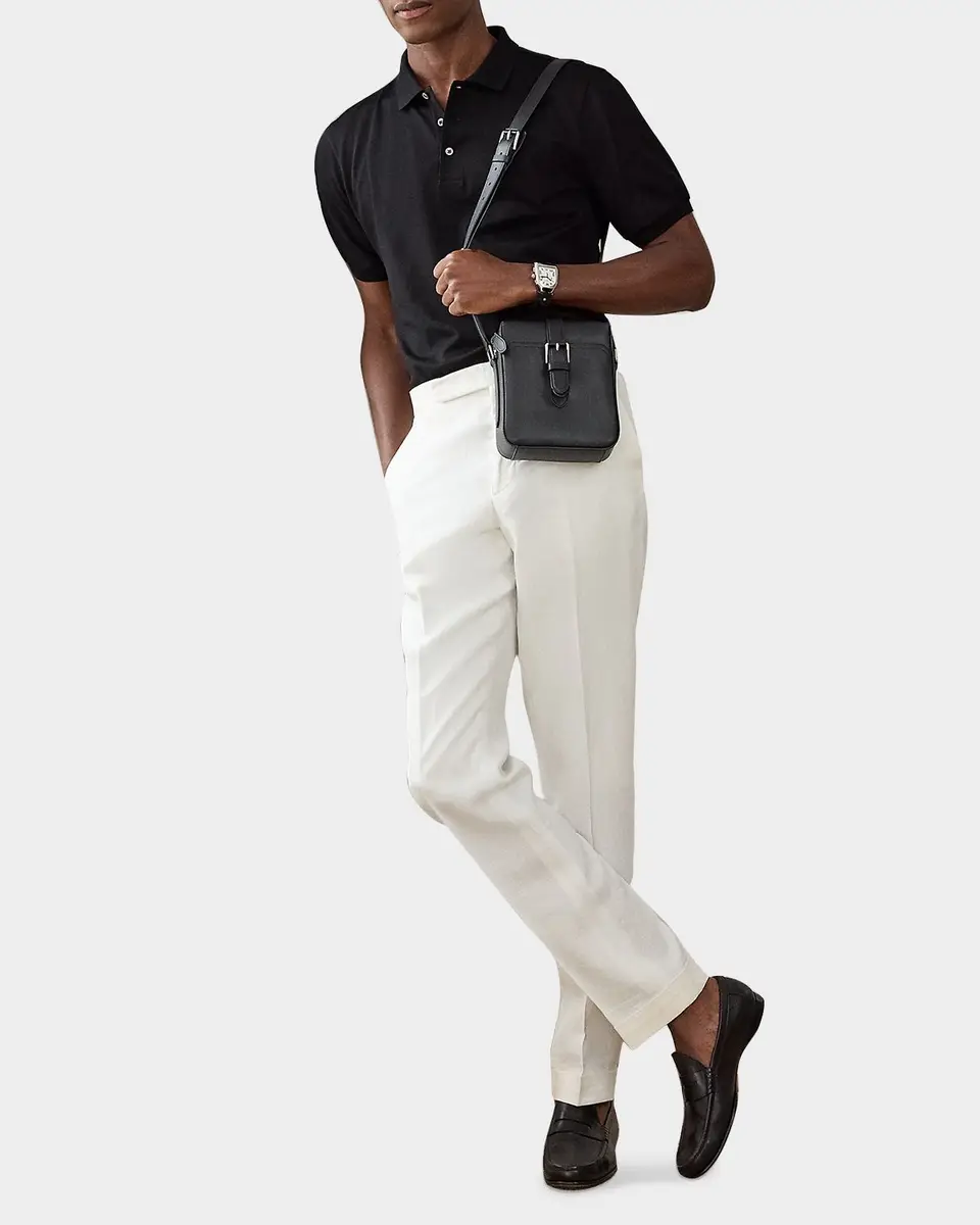 Ralph Lauren Purple Label Men's Custom Slim Fit Piqué Polo Shirt | Thumbnail 2