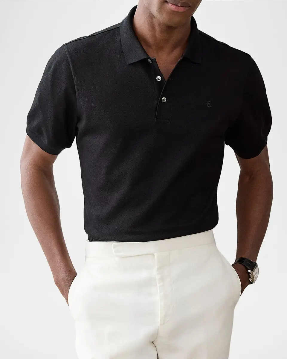 Ralph Lauren Purple Label Men's Custom Slim Fit Piqué Polo Shirt | Thumbnail 4