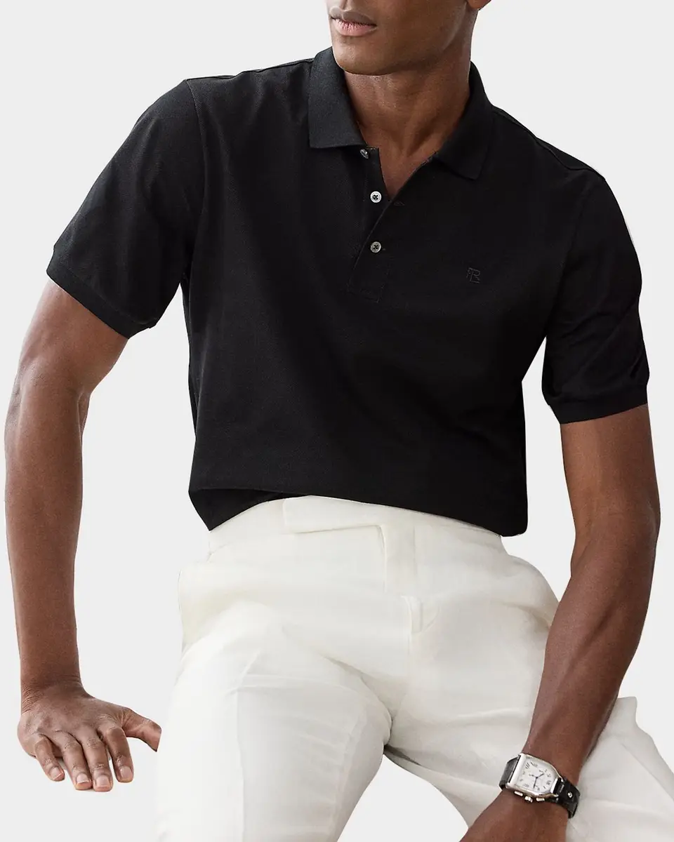 Ralph Lauren Purple Label Men's Custom Slim Fit Piqué Polo Shirt | Thumbnail 6