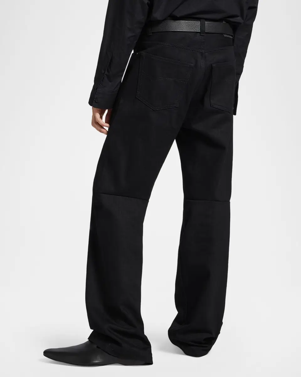 Balenciaga Men's Black Denim Wide-Leg Jeans | Thumbnail 2 Balenciaga Men's Black Denim Wide-Leg Jeans | Thumbnail 2
