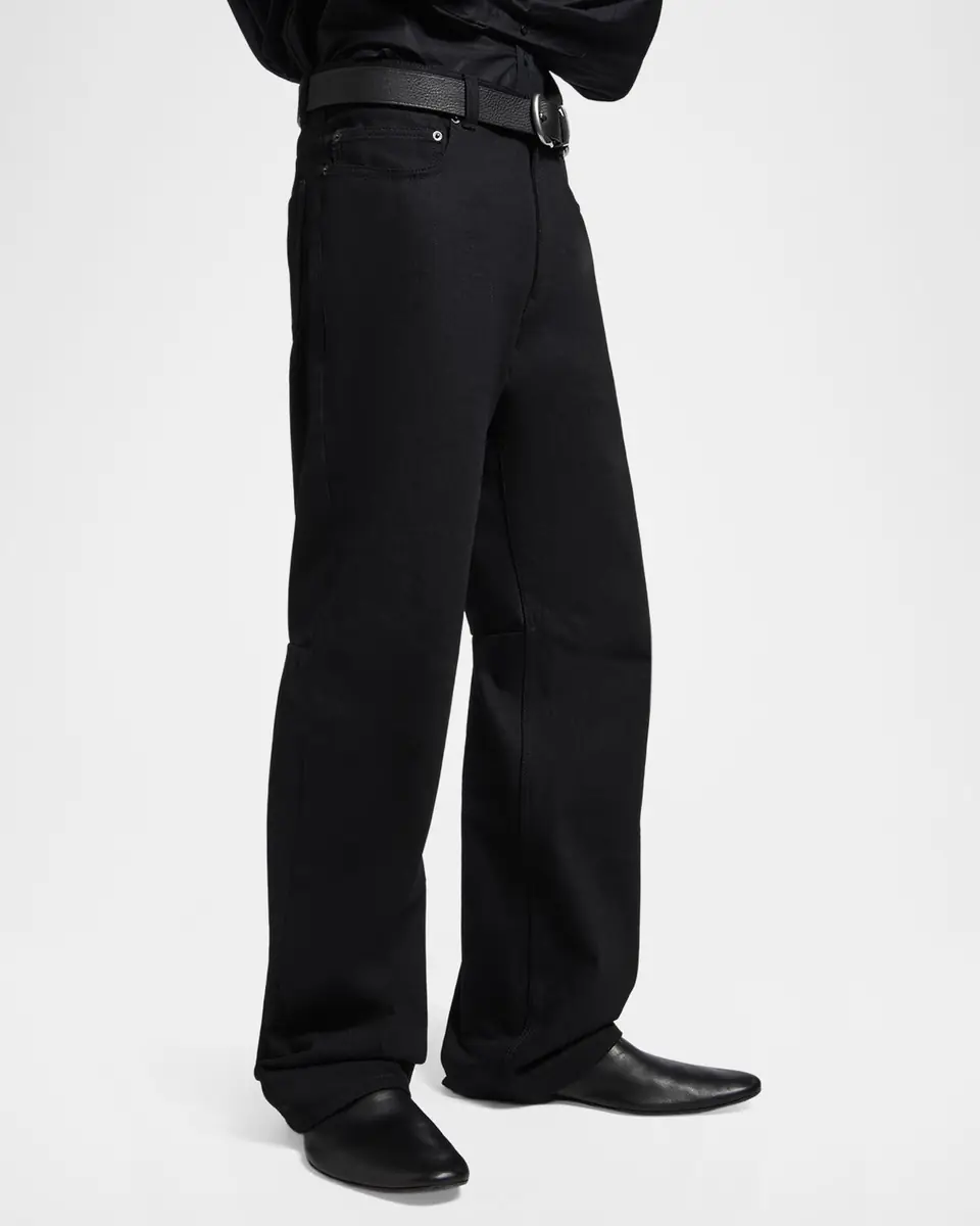 Balenciaga Men's Black Denim Wide-Leg Jeans | Thumbnail 3 Balenciaga Men's Black Denim Wide-Leg Jeans | Thumbnail 3