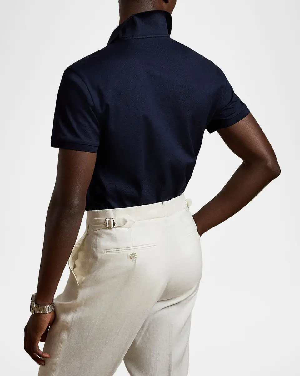 Ralph Lauren Purple Label Men's Custom Slim Fit Piqué Polo Shirt | Thumbnail 3