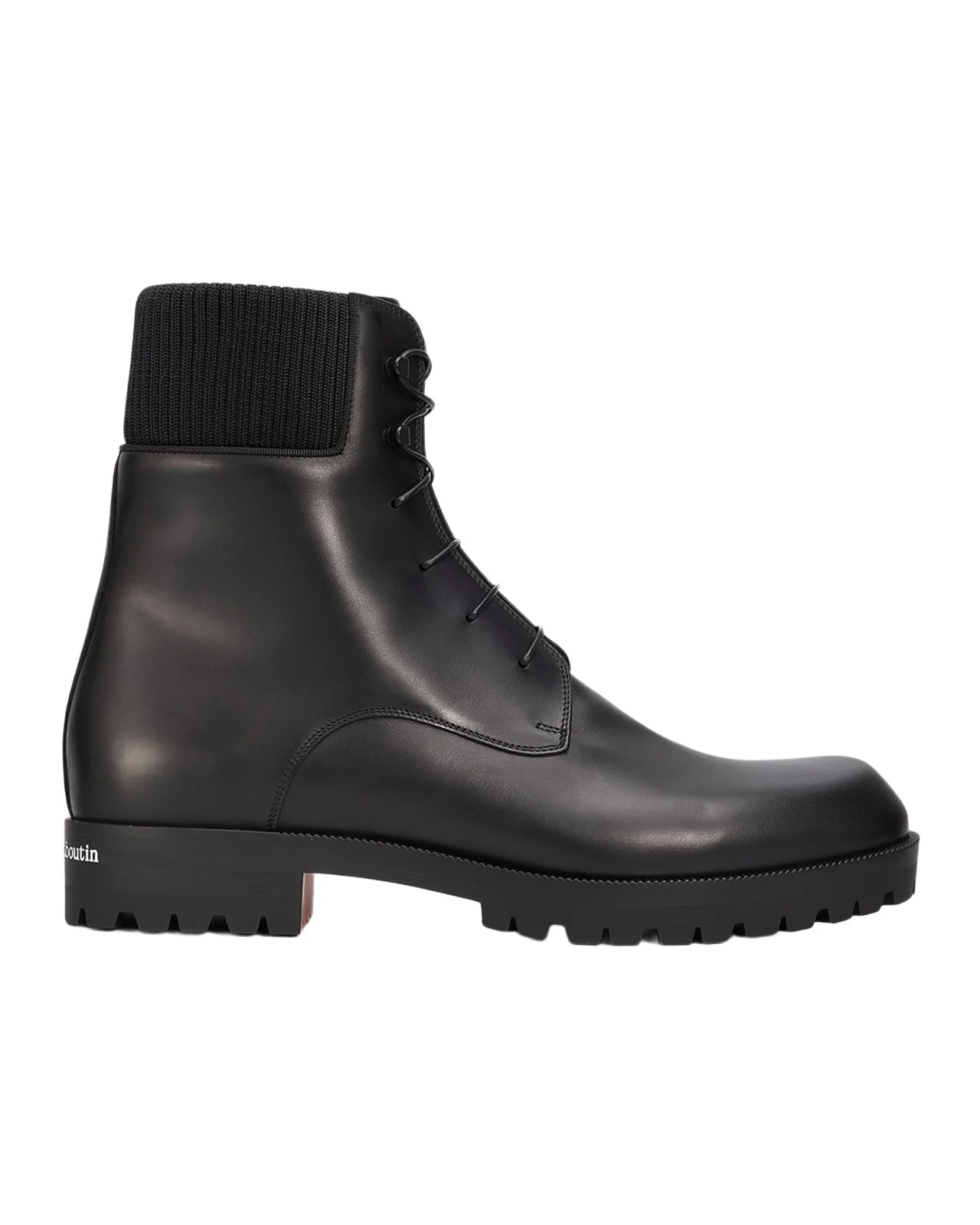 Christian Louboutin Men's Trapman Leather Lug Sole Lace-Up Boots
