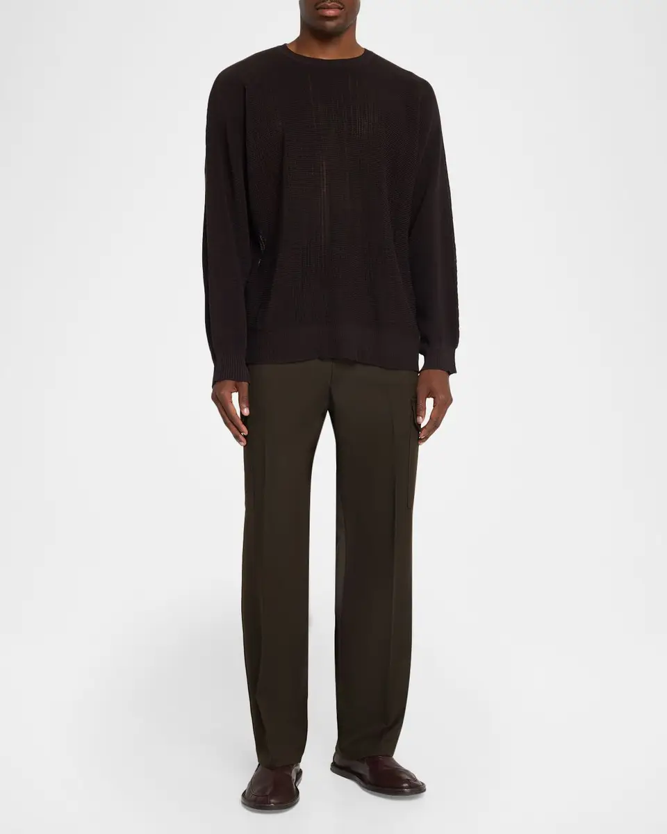 Homme Plissé Issey Miyake Men's Homme Plisse Sheer Knit Crewneck Sweater | Thumbnail 2 Homme Plissé Issey Miyake Men's Homme Plisse Sheer Knit Crewneck Sweater | Thumbnail 2