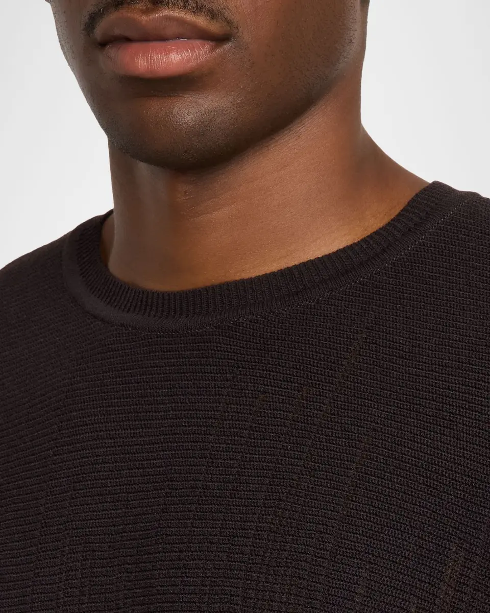 Homme Plissé Issey Miyake Men's Homme Plisse Sheer Knit Crewneck Sweater | Thumbnail 5 Homme Plissé Issey Miyake Men's Homme Plisse Sheer Knit Crewneck Sweater | Thumbnail 5